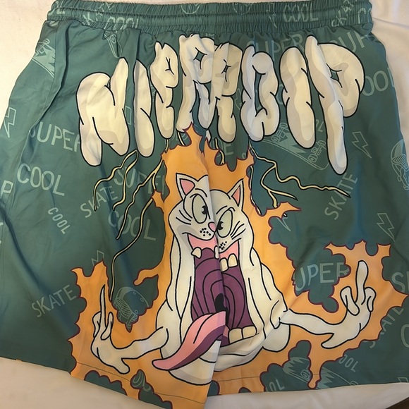 Green Skater Shorts | Graphic Shorts - Picture 2 of 2